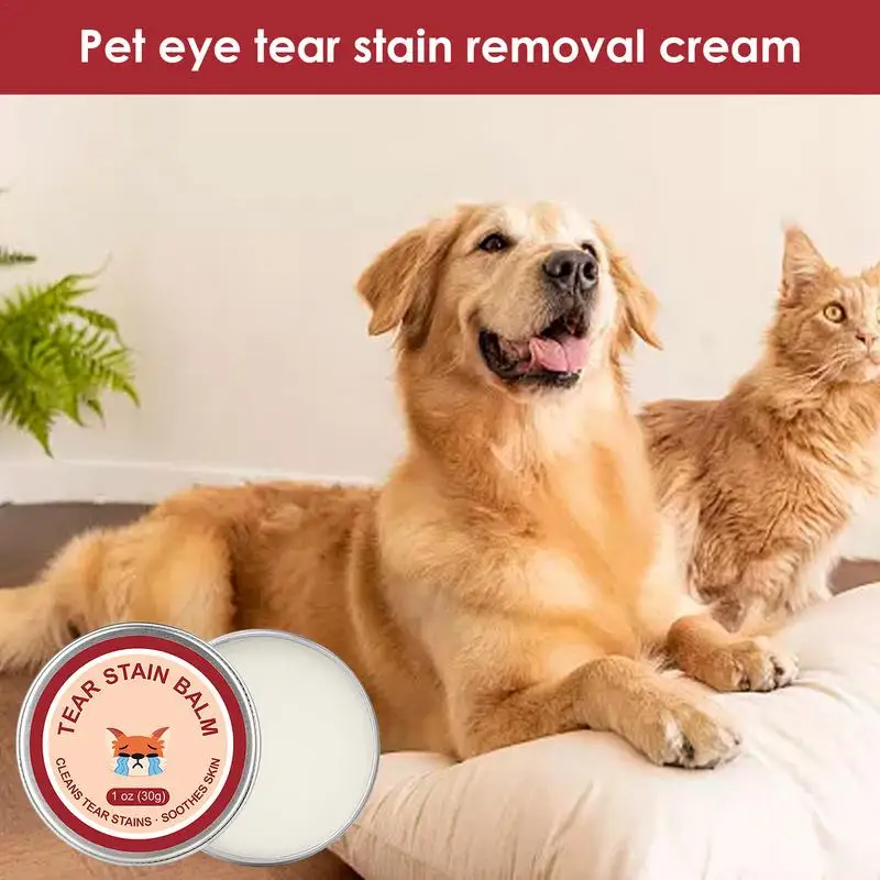 Pet Tear Stain Remover Cat Dog Eye Cleaner Cream pet Eye Stain Cleaner Ointment Natural Tear Stain Remover Pet Supplies