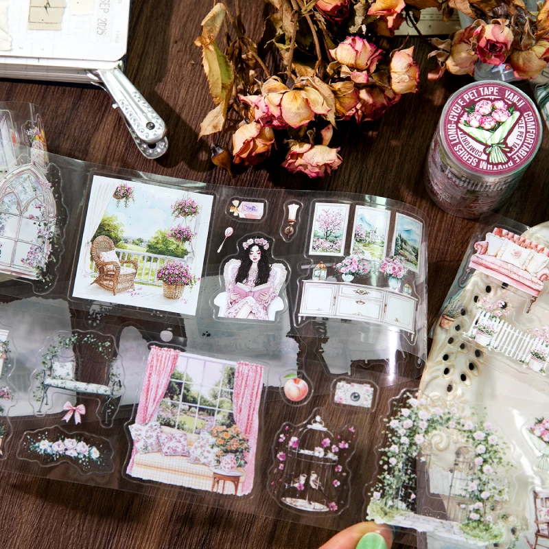 저널 GO 6x200cm 편안한 리듬 테이프 스티커 카드 스크랩북 장식 콜라주 정크 저널 DIY 마스킹 테이프