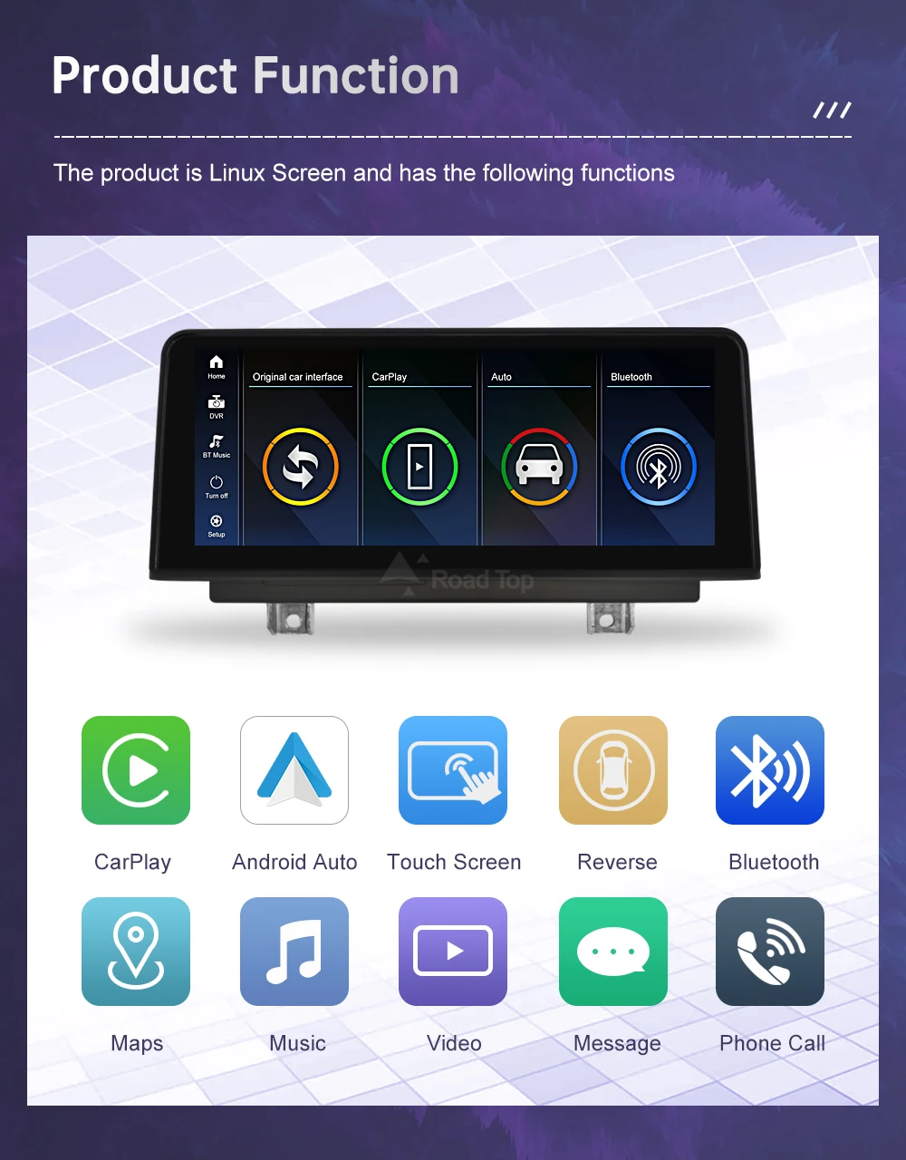 Drahtlose CarPlay Android Auto Auto Multimedia Bildschirm Für BMW 1er E81 E82 E87 E88 CCC CIC System Touch Display Auto Radio – Detail 7