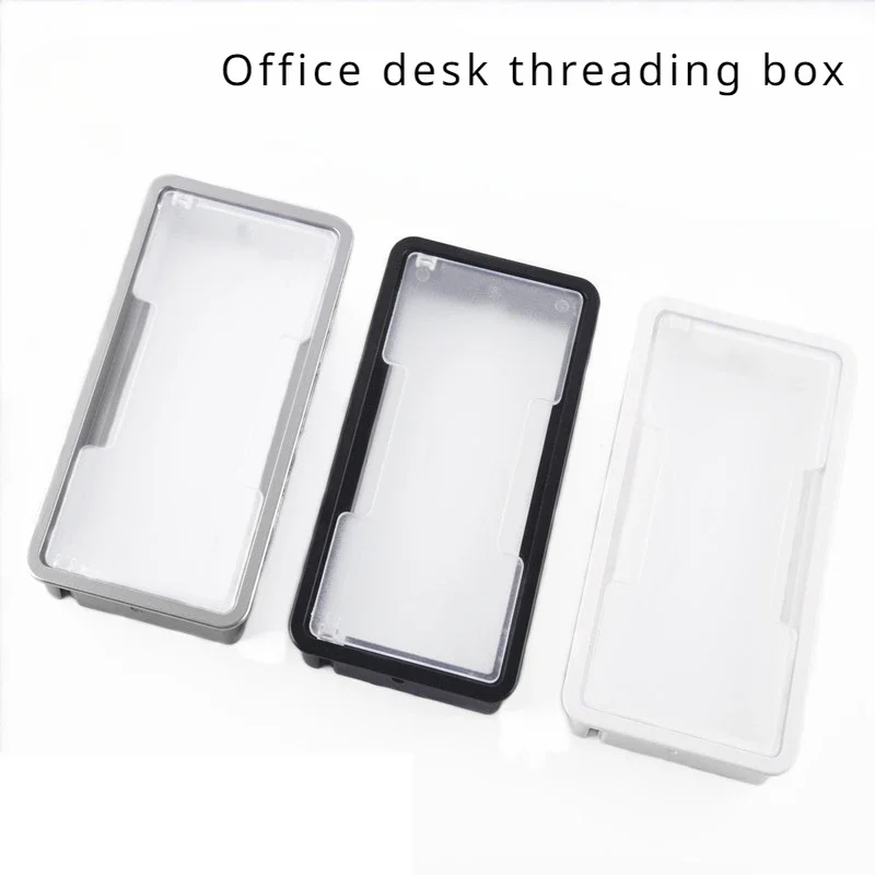 Computer Office Desk Hole Threading and Outlet Plastic Hole Cover Wiring Box Square Desktop Sub Book Box Cover Plate