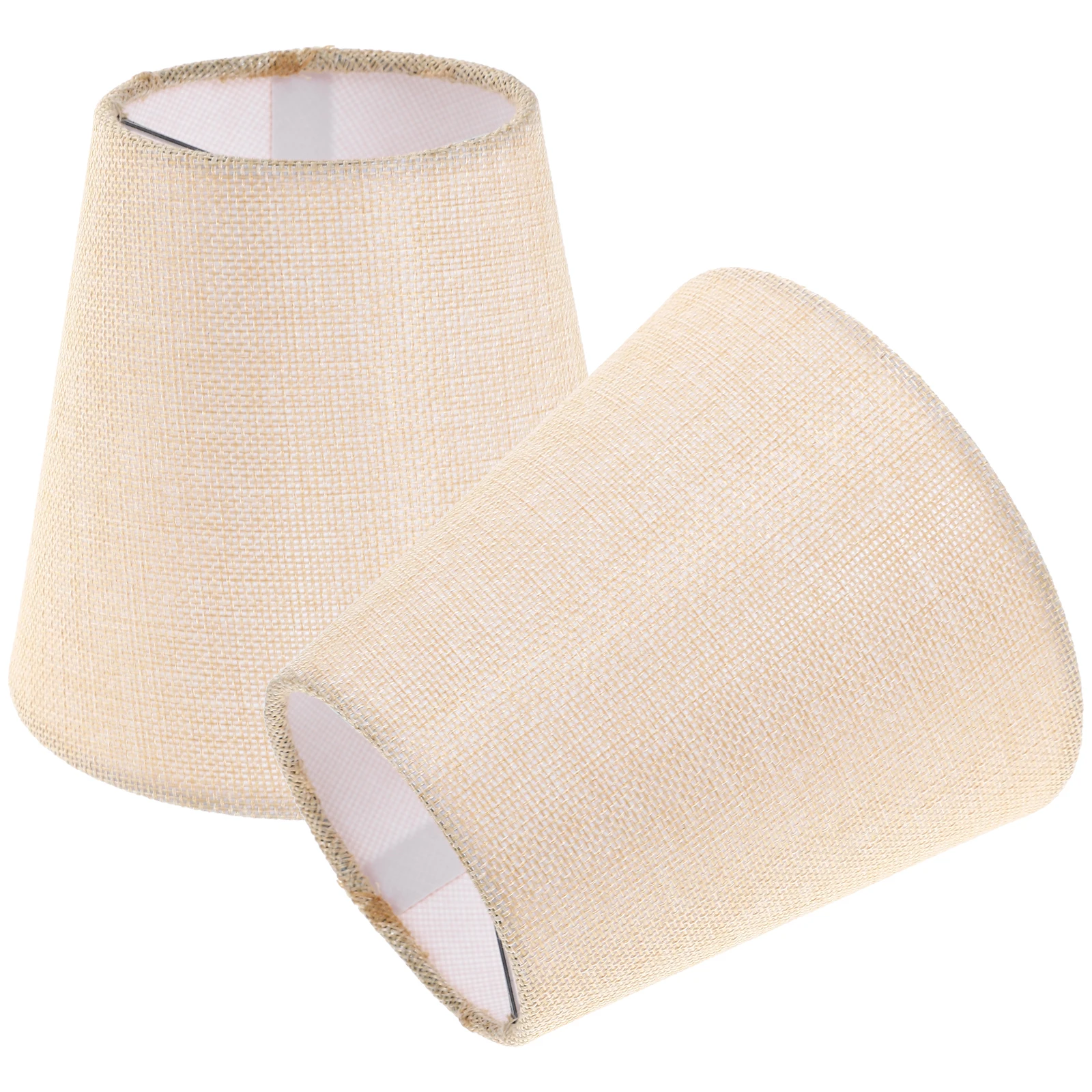 

2pcs Fabric Lampshade Clip-on Bulb Small Shades Table Wall Cylinder Cloth Light Cover Indoor Lamp Accessory Replacement