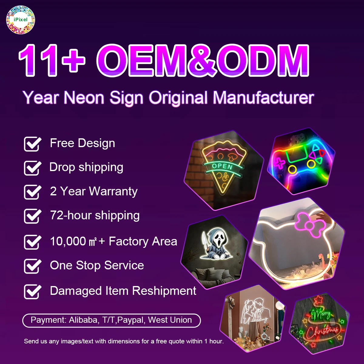 علامة نيون لمرآة سيلفي حديثة مخصصة من IPixel لغرفة المعيشة، حروف LED فنية، سطوع عاكس للضوء، مادة صديقة للبيئة #5