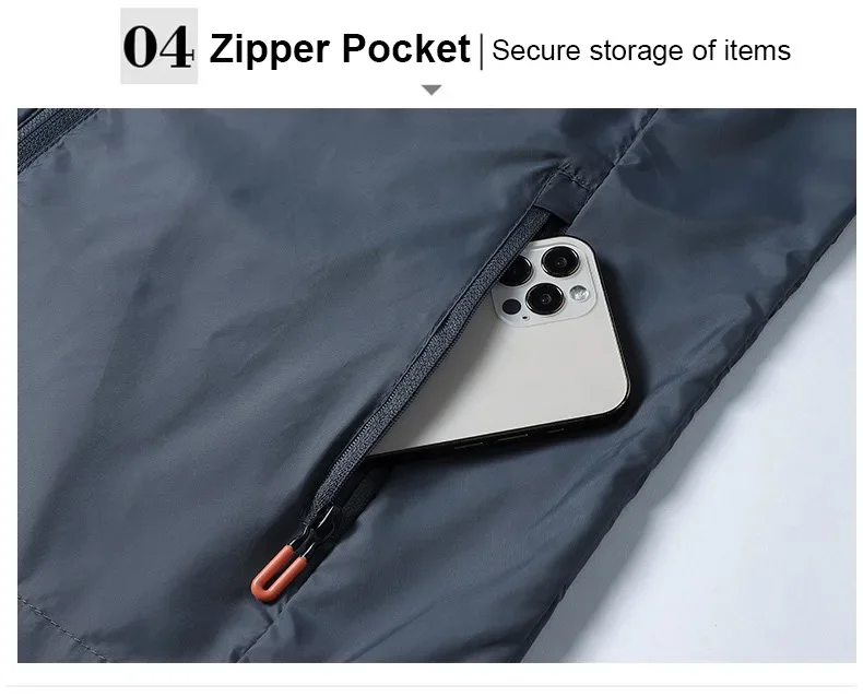Sommer Neue männer Sonnenschutz Haut Mantel Leichte Atmungsaktive Eis Seide Stehkragen Sonnencreme Jacke Outdoor Camping Jakcet – Detail 13