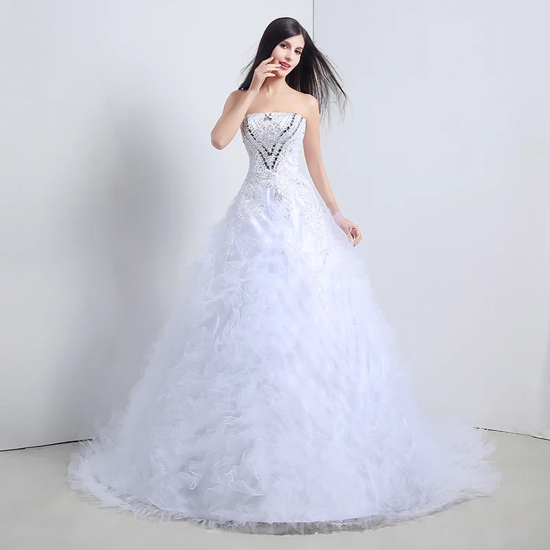 Abiti da sposa sexy in pizzo senza spalline senza schienale Fiori di prima scelta Corte dei treni Abito da ballo Abito da sposa vintage abiti da sposa