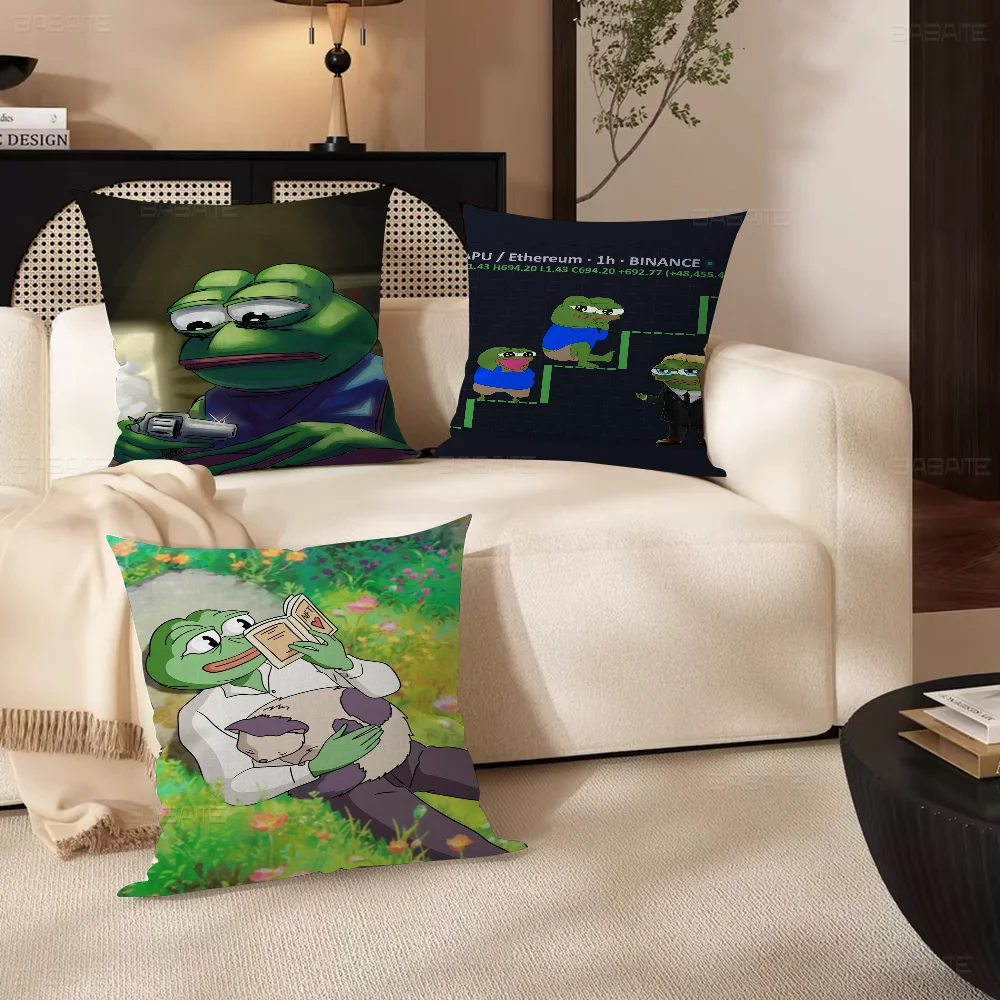 Sad P-Pepe The Frog Pillow Gifts Home Office Furnishings Bedroom Sofa Car Cushion Cover Case 45x45cm