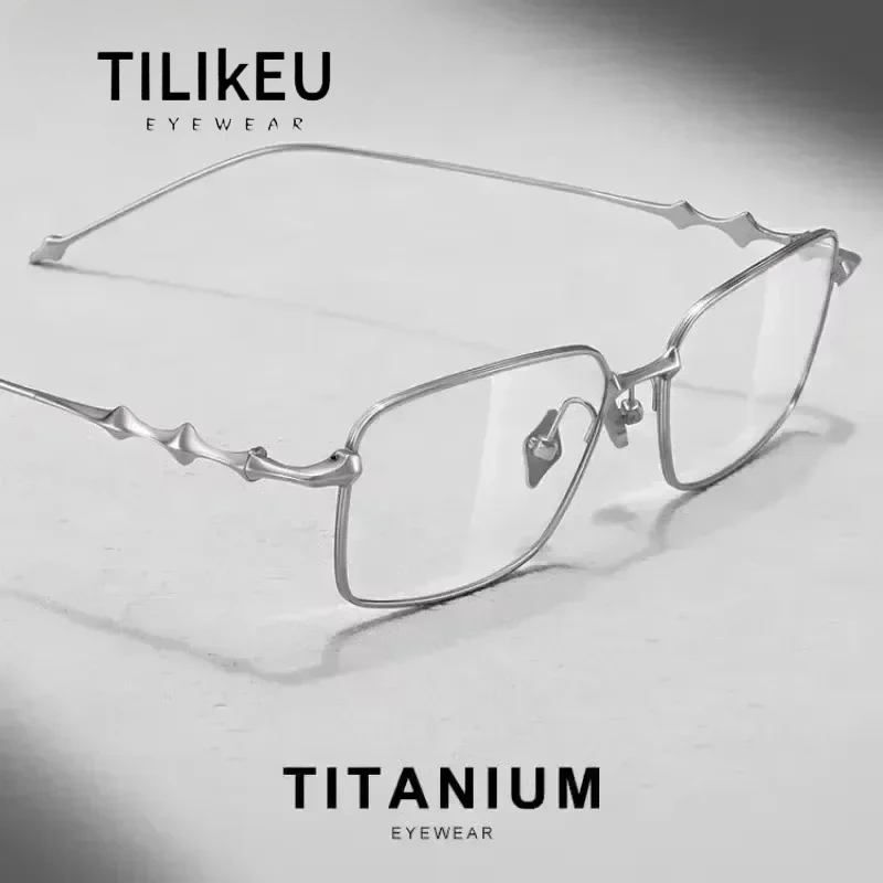 New Original 1:1 Replica Pure Titanium Optical Glasses Frame Ultra Light Retro Rectangular Eyeglasses Korean Style Atomi Eyewear