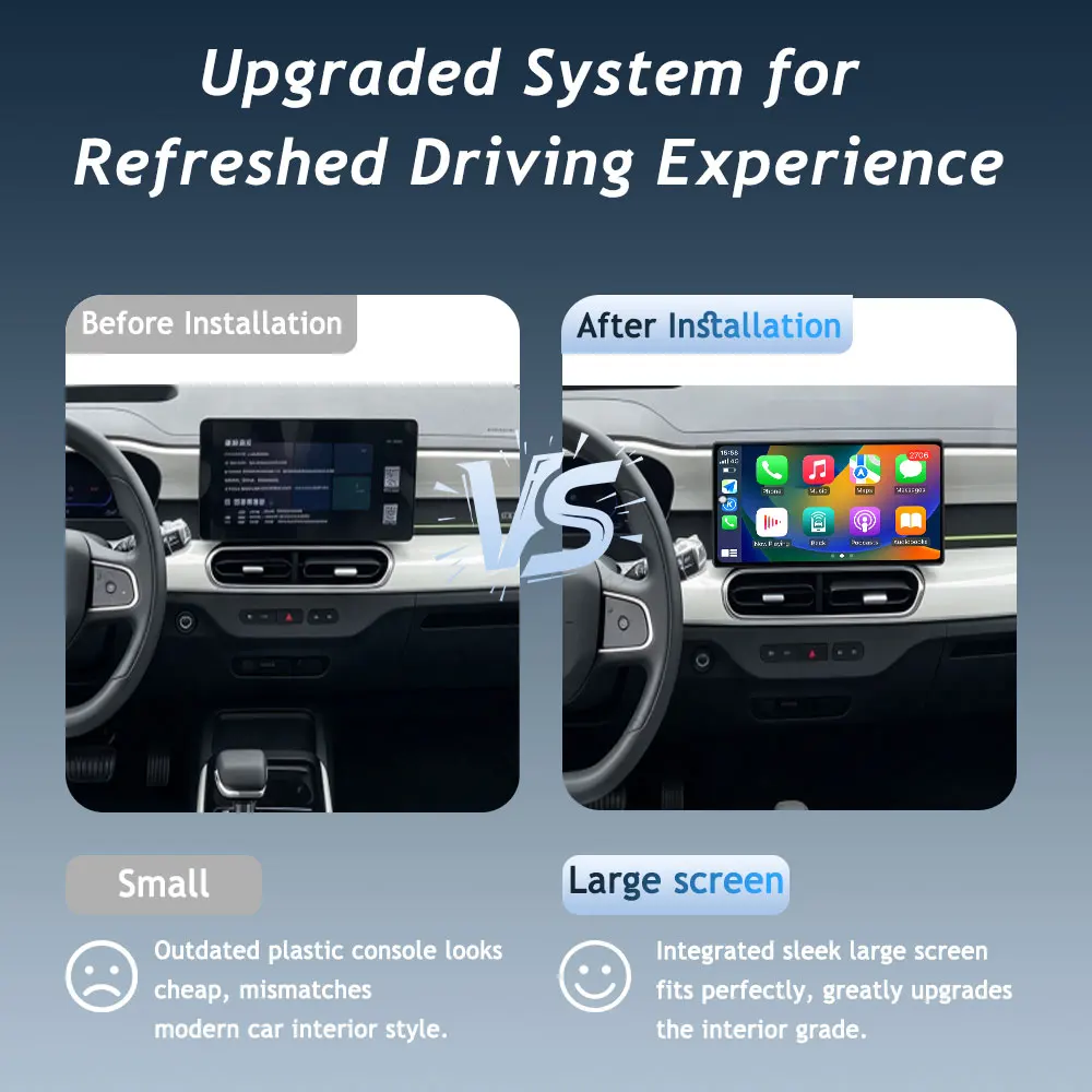 12.3 inch For Geely Panda LC 2025 Car Multimedia Player Andriod 16(OS) Wireless CarPlay Bluetooth Head Unit Auto Tools GPS Navi