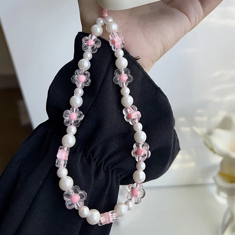 

Милая цепочка для мобильного телефона ярких цветов, милый цветок, подвеска для мобильного телефона из бисера, подвески, женский чехол для мобильного телефона, ремешок с защитой от потери, ювелирные изделия