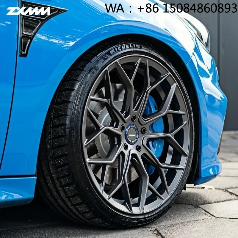 

High end customized wheel hub auto parts, 19 Inch T6061 Black Forged Wheel, multi-PCD 30-40mm ET five spoke auto upgrade parts