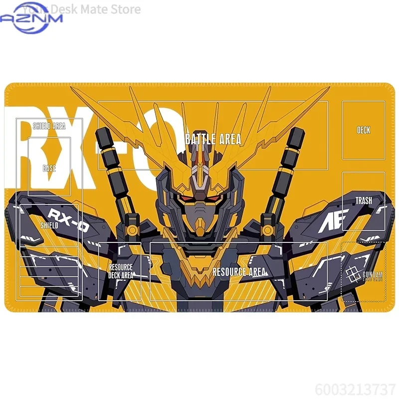 Red Tone Anime Mecha Close Up Card Game Play Area Rubber Mouse Pad Non Slip Gaming Desk Mat For PC Laptop Keyboard Table Decor