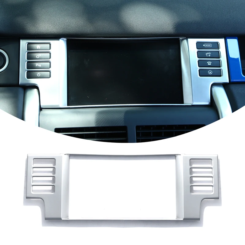 

Для Land Rover Discovery Sport 2015-2019 ABS серебристый автомобильный центральная консоль навигационный экран рамка крышка отделка наклейка аксессуары