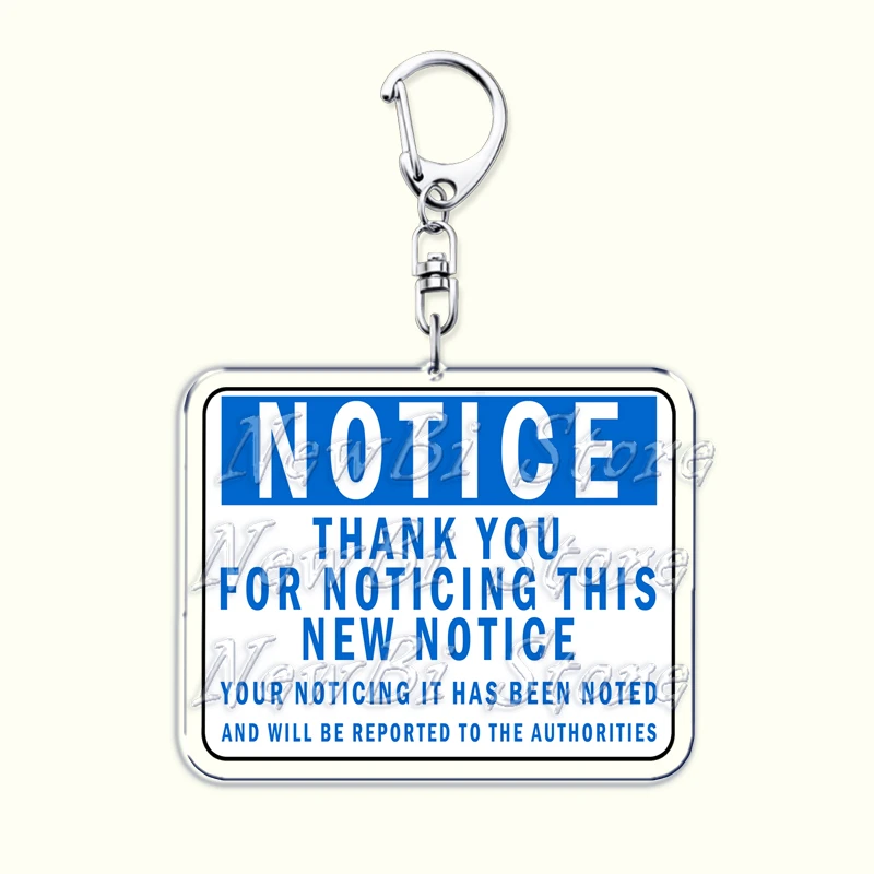 Funny Warning Signs Keychains Check Fun Engine Let It Shine Keyrings for Accessories Bag Key Chain Jewelry Friend Birthday Gifts