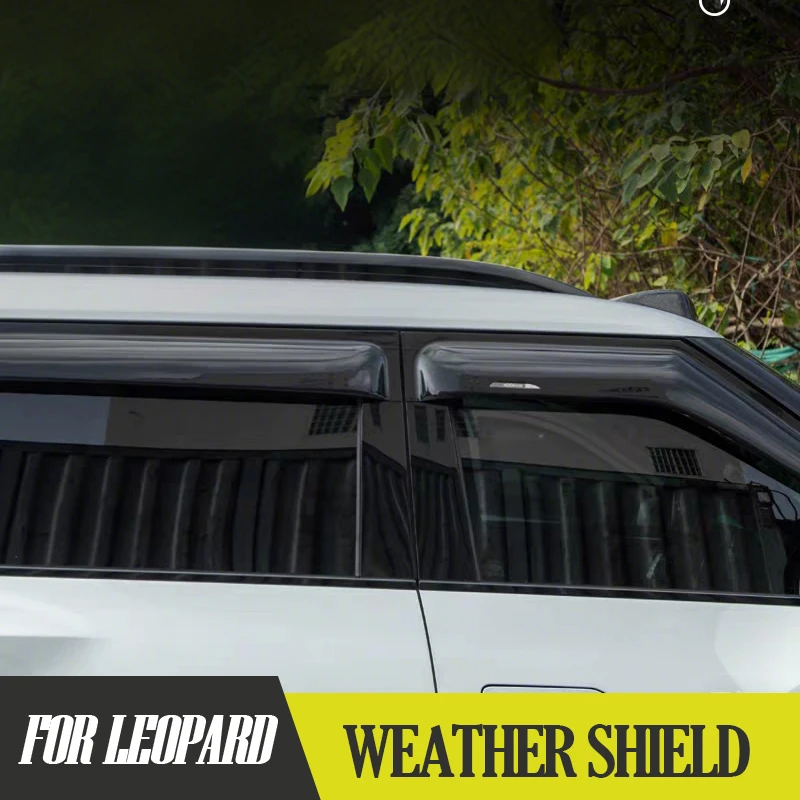 For Formula Leopard 8 Window Visor Extra Wide Thickened Rain Deflector Ventilated Adhesive Exterior Accessories