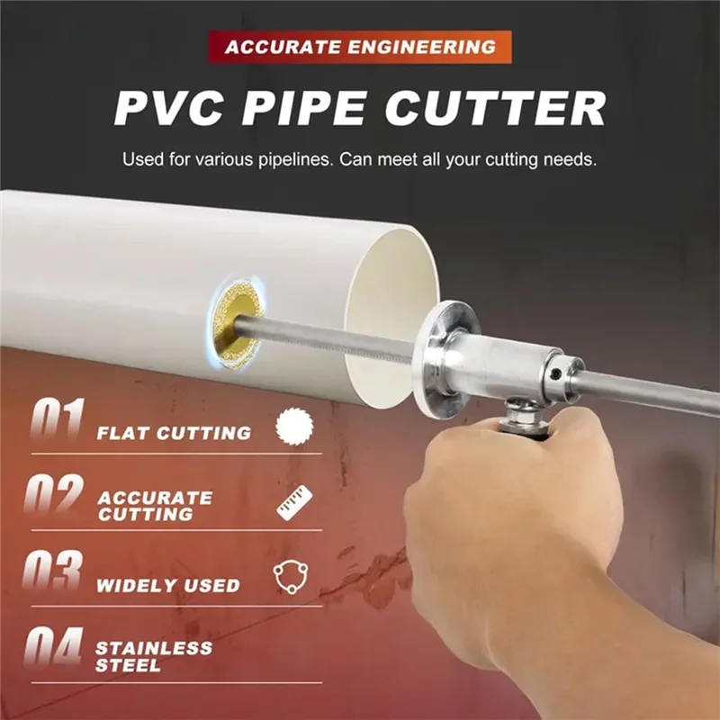 

AB11-Inside Pipe Cutter For Pvc Pipe, 7Inch Adjustable Cutting Depth Inside Pvc Pipe Cutter For Impact Drivers And Drills