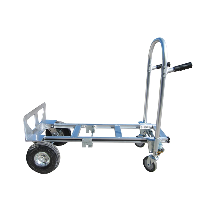 Wholesale Convenience Warehouse Foldable Multi Function 4 Wheels Aluminum Hand Truck Trolley