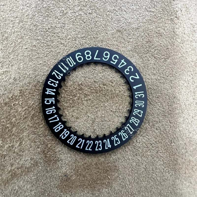 Accesorios de reloj con placa de calendario de movimiento NH34-NH35, nuevos 3 caracteres y 6 caracteres, blanco, negro