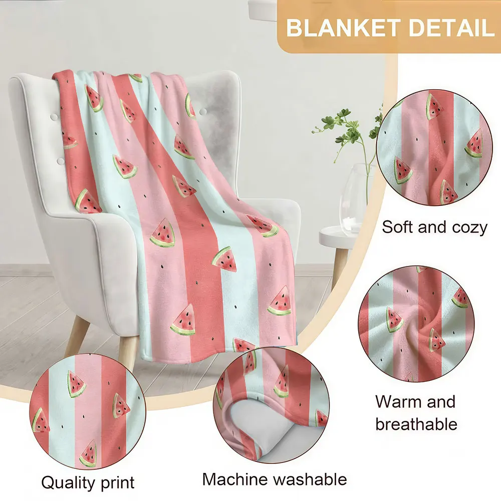 green branch texture Soft Warm Flannel Blanket Lightweight Cozy Christmas Halloween Home Decor Room
