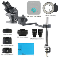 55MP 48MP 24MP 4K 1080P HDMI USB Video Camera Simul Focal Parfocal 3.5X-90X 180X Trinocular Stereo Microscope Clamp Arm Stand