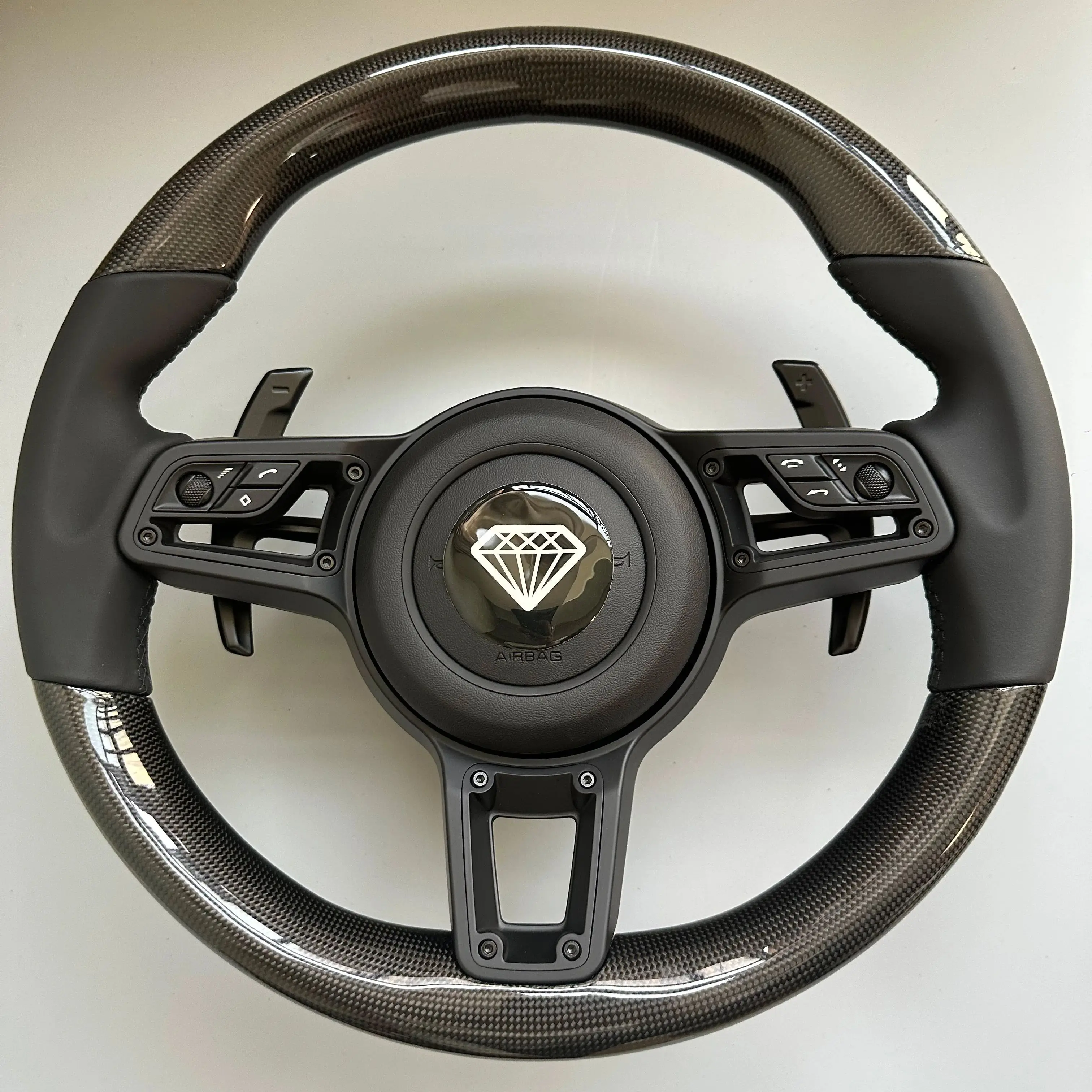 MT Auto car parts carbon fiber steering wheel for Porsche Mancan Panamera Cayenne 911 718 991 918 steering wheel 2007 2011 2016