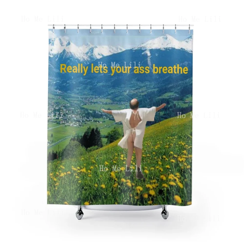 Let\'s Your Ass Breathe Funny Shower Curtains Bathroom Home Decor