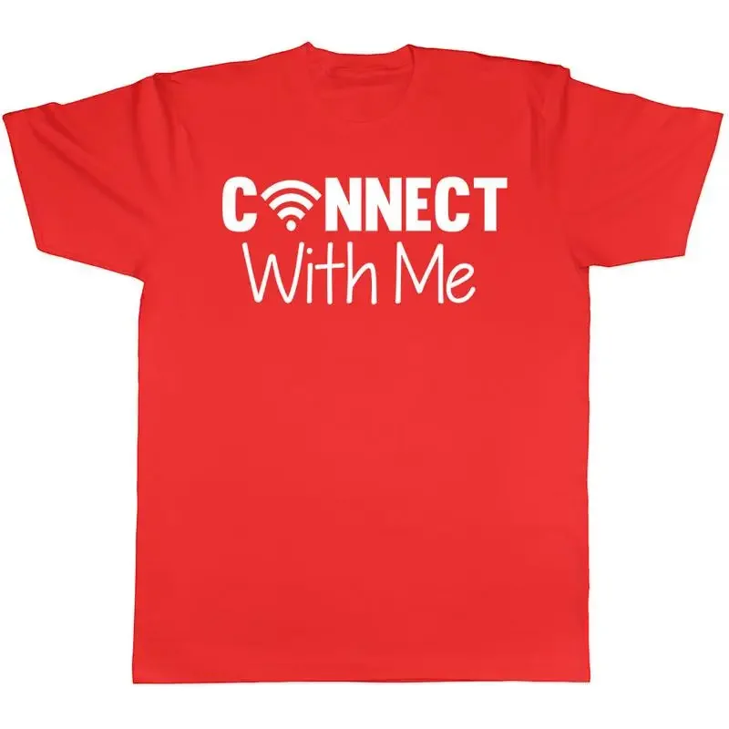 Connect With Me Wifi Mens Funny Short Sleeve T-Shirt