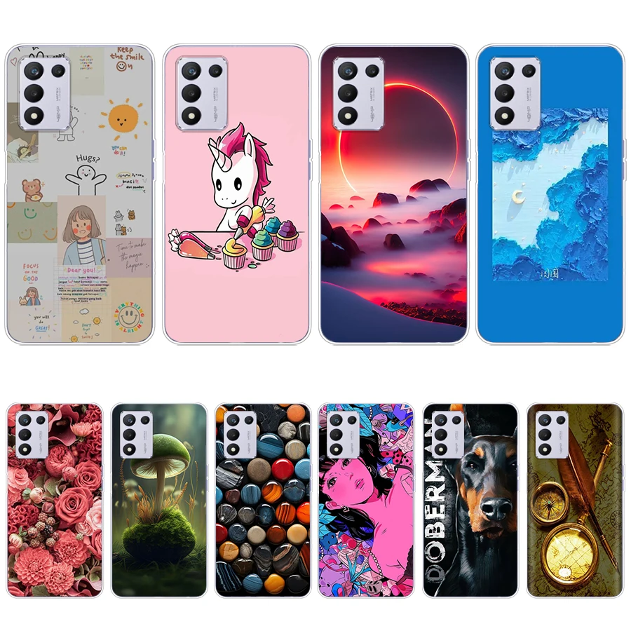 S2 colorful song Soft Silicone Tpu Cover phone Case for Realme Q3s/Q5 Pro image 2