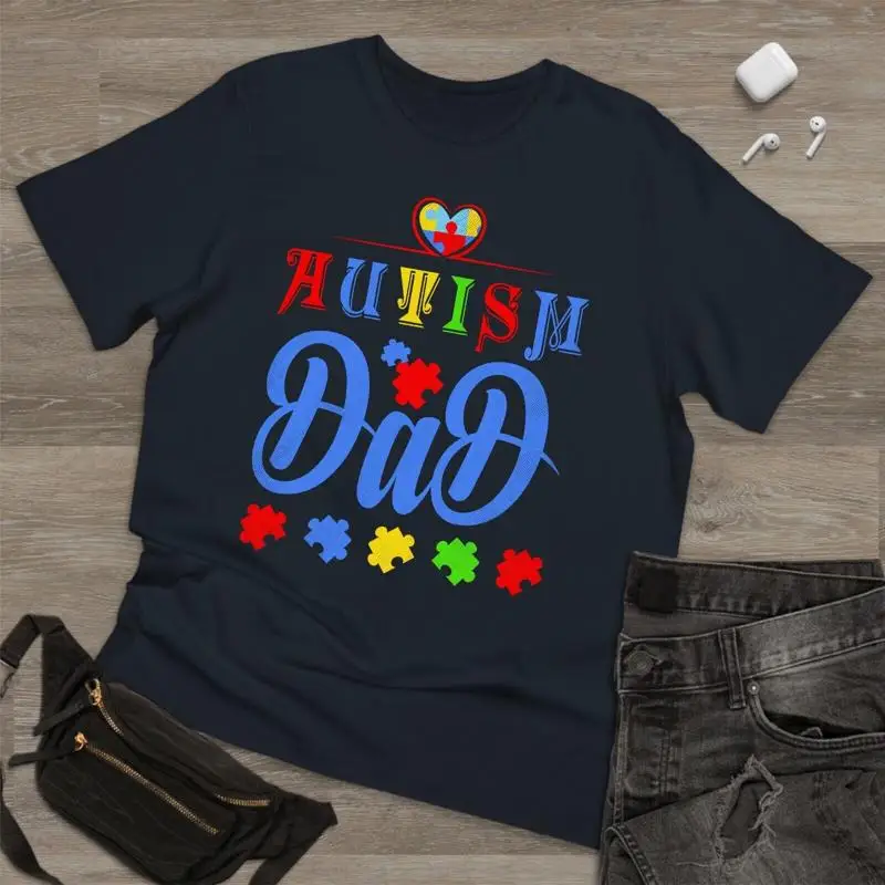 

Autism Dad Awareness T Shirt Father'S Day Adult Kid Xmas Puzzle Top