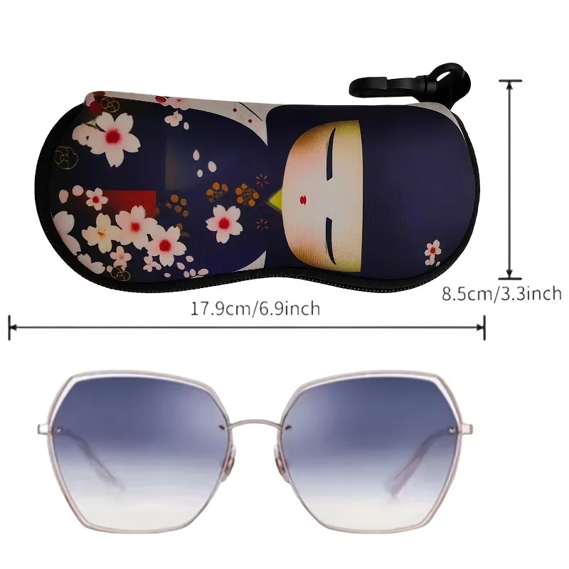 Portable Glasses Case Stylish Glasses Storage Bags Fade Resistant Eyewear Cases For Outdoor Activities Anime Enthusiasts