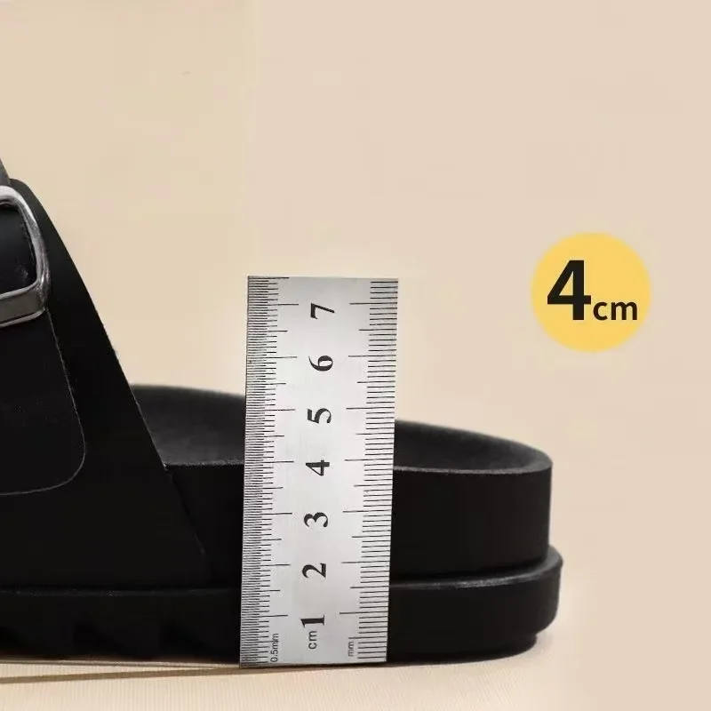 شباشب نسائية كلاسيكية من قماش الدنيم لعام 2025 أحذية شاطئ صيفية جديدة متعددة الاستخدامات صنادل على الطراز الروماني Sandales Élégantes Pantoufles #6