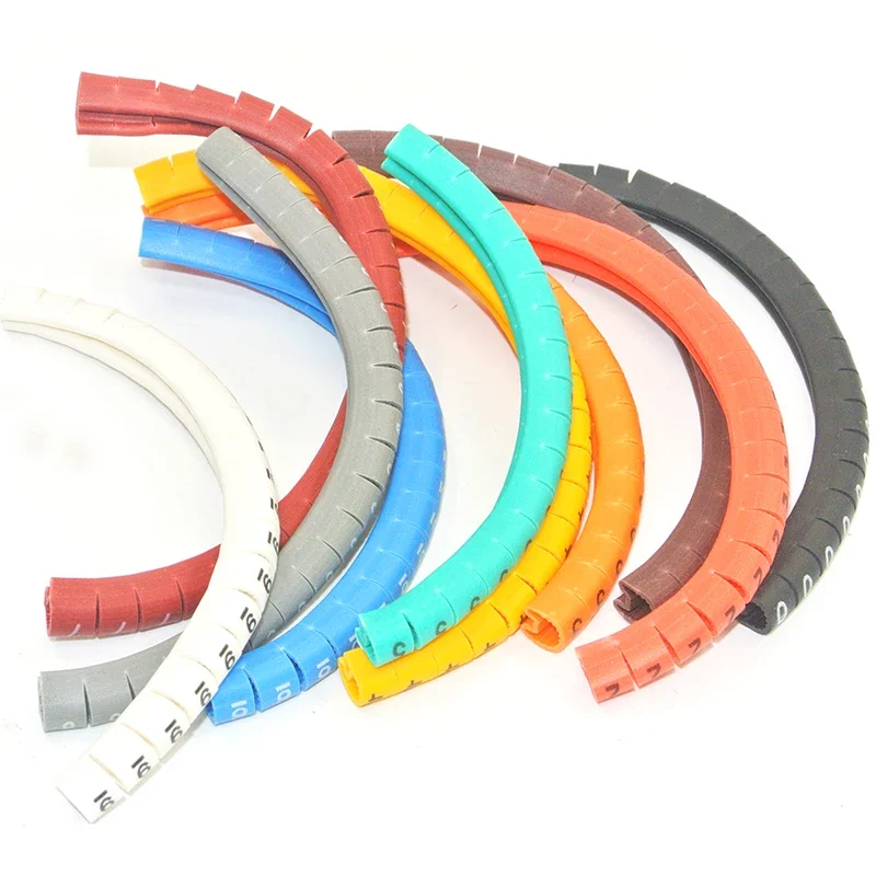 500PCS EC-0 Cable Wire Marker 0 to 9 For Cable Size 1.5 sqmm Colored