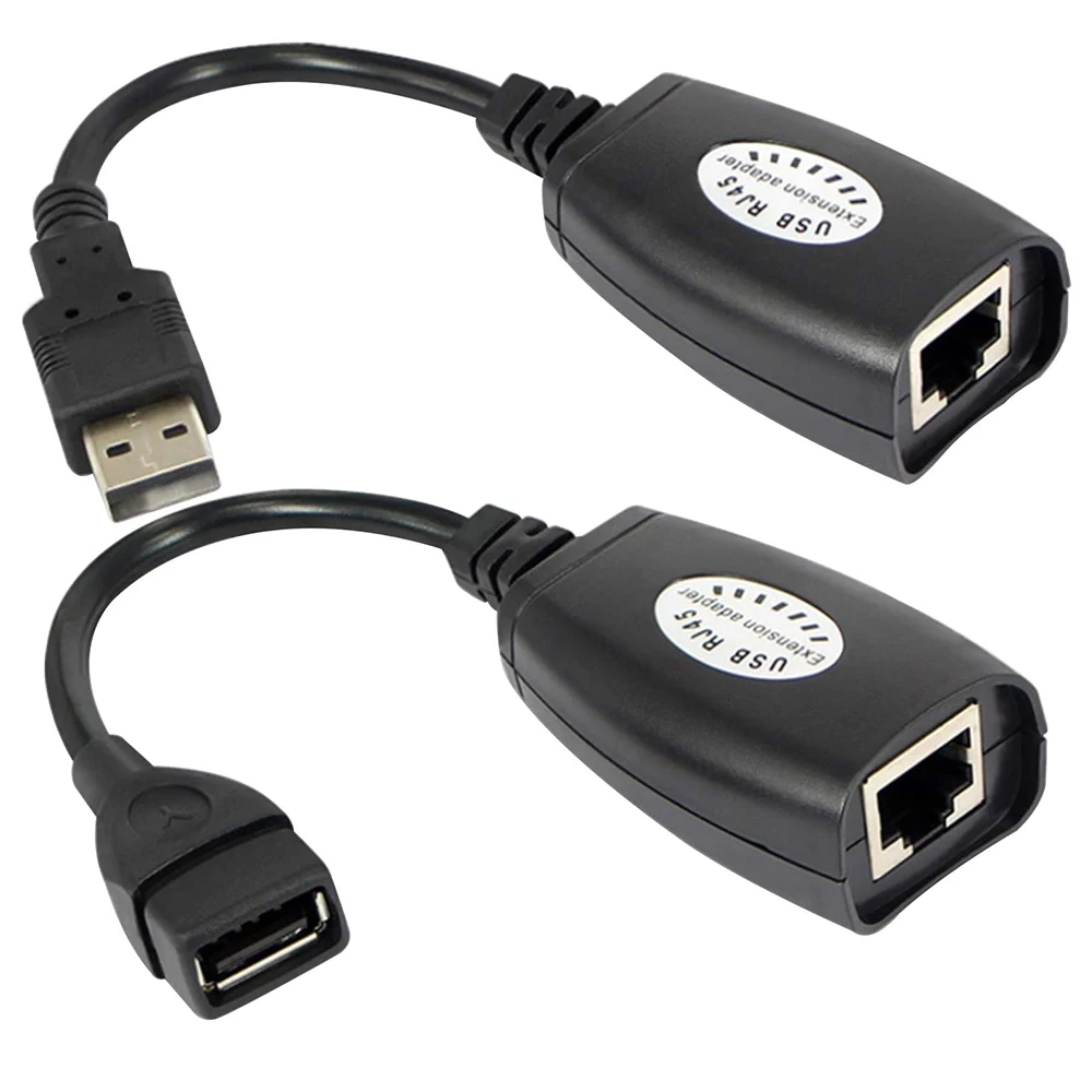 Penguat sinyal kabel USB ke Port jaringan, adaptor ekstensi kabel USB ke RJ45 RJ 45 LAN