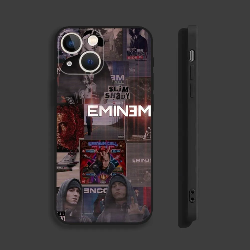 Singer E-Eminem Phone Case For iPhone 15,14,13,12,11 Plus,Pro,Max,XR,XS,X,7,8 Plus,SE,Mini Silicone Soft