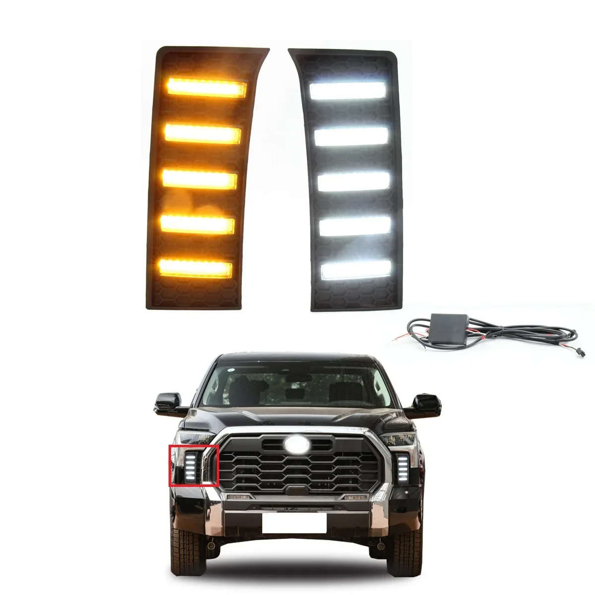 

LED Front Bumper Fog light daytime running light day light For Toyota TUNDRA 2022 2023