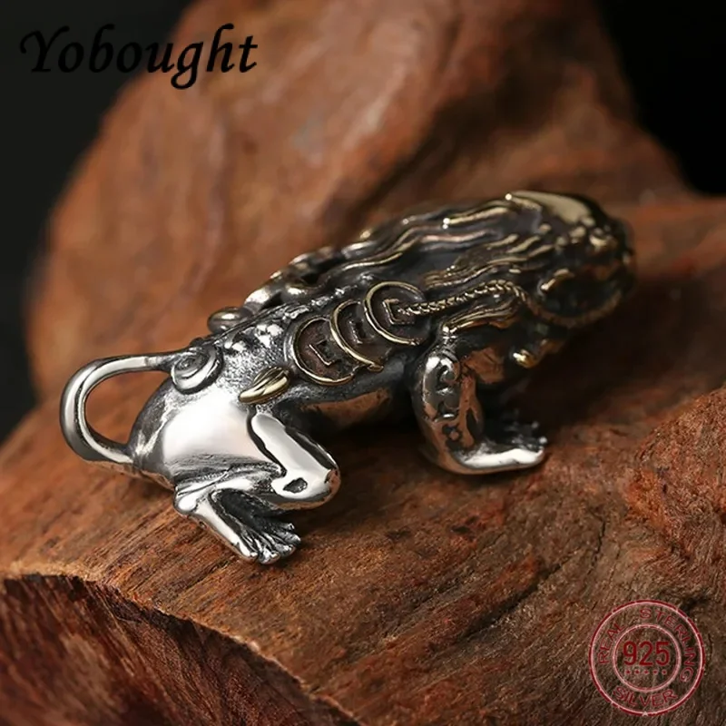 925 Sterling Silver Personality Domineering lion Pixiu Pendant Tetro lucky Safety Talisman Men's Jewelry