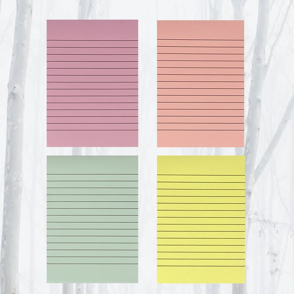 4 Uds. Bloc de notas, cuaderno de estudio, Bloc de notas para la escuela, notas prácticas, oficina duradera