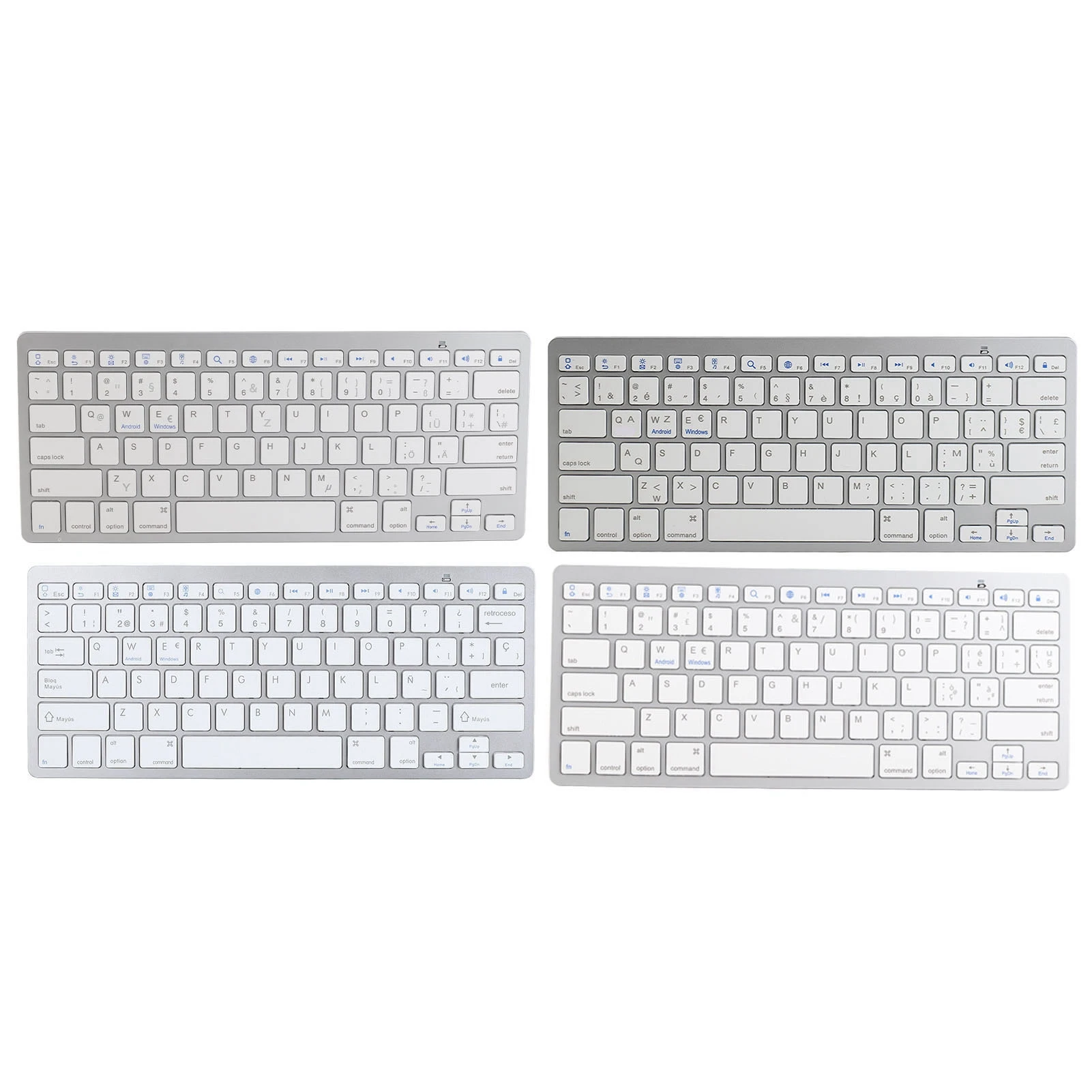 

1 шт. беспроводная Bluetooth-клавиатура портативная компактная ультратонкая двуязычная универсальная для ноутбука ПК