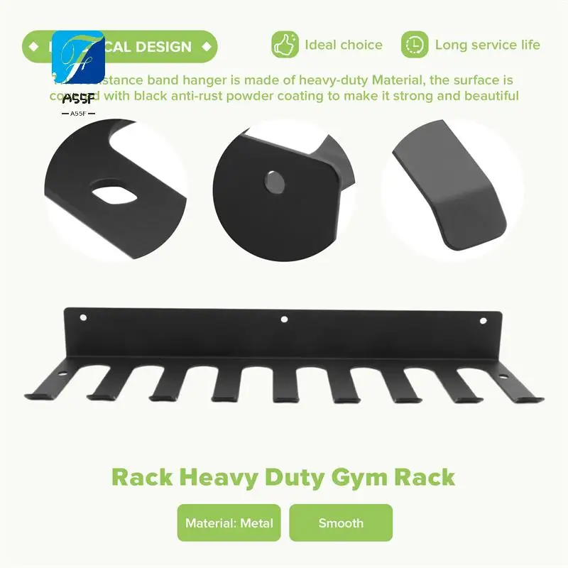 

A55F-1PCS Multi-Purpose Gym Equipment Storage Rack Resistance Bands Storage Hanger Heavy Duty Gym Rack