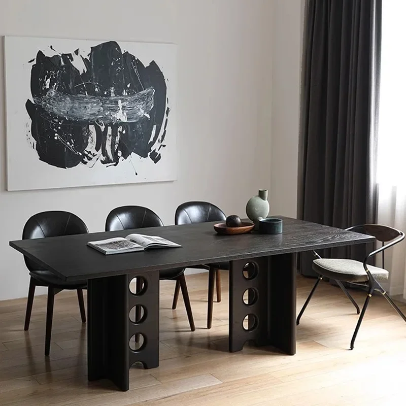 Italian Minimalist Dining Table Designer Tiny House Library Unique Dining Tables Center Multifunction Mesa Comedor Furnitures