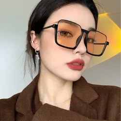 Fashion Trendy Women Sunglasses Square Shape Semi-rimless Metal Frame Sun glasses Women High Quality Female Sunglass