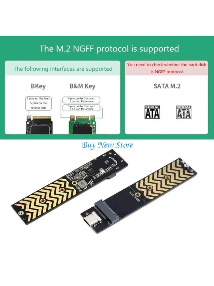 

20CE M.2 To TypeC SSD Adapter To USB3.2 Adapter For M.2 NGFF Hand Drive Adapter Card For 2230 2260 2242 2280 SSD