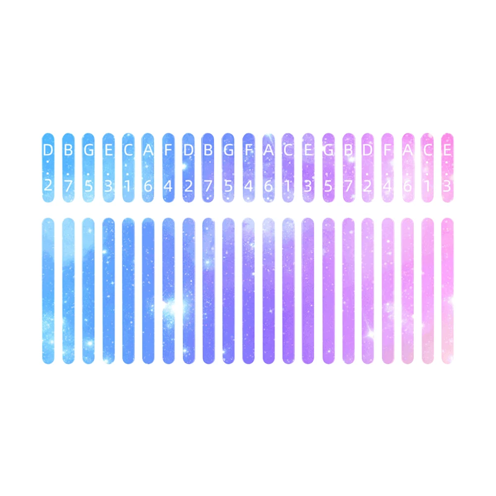 21 Key Kalimba Note Stickers PVC Kalimba Training Note Decals Eye-Catching Thumb Piano Labels Musical Instrument Accessories