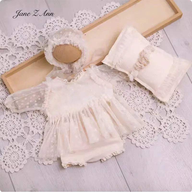 Newborn dress photography clothing baby girl multi-colors twins photo studio clothing pillow dress hat set