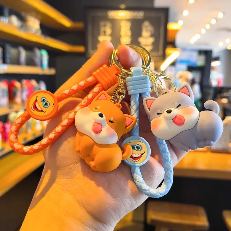 Shiba Inu Keychain Cartoon Dog Cute Couple Bestie Claw Machine Student Gift Present Personalized Gifts Y2k Fashion Toys Anime