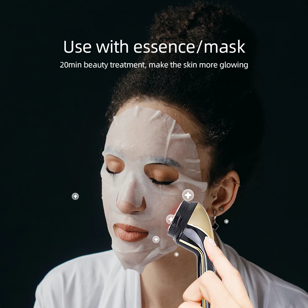 Mini HIFU Machine LED Photon Ultrasonic RF EMS HIFU Facial Lifting Device Face Chin Neck Eye Anti Wrinkle Face Massager Home Use