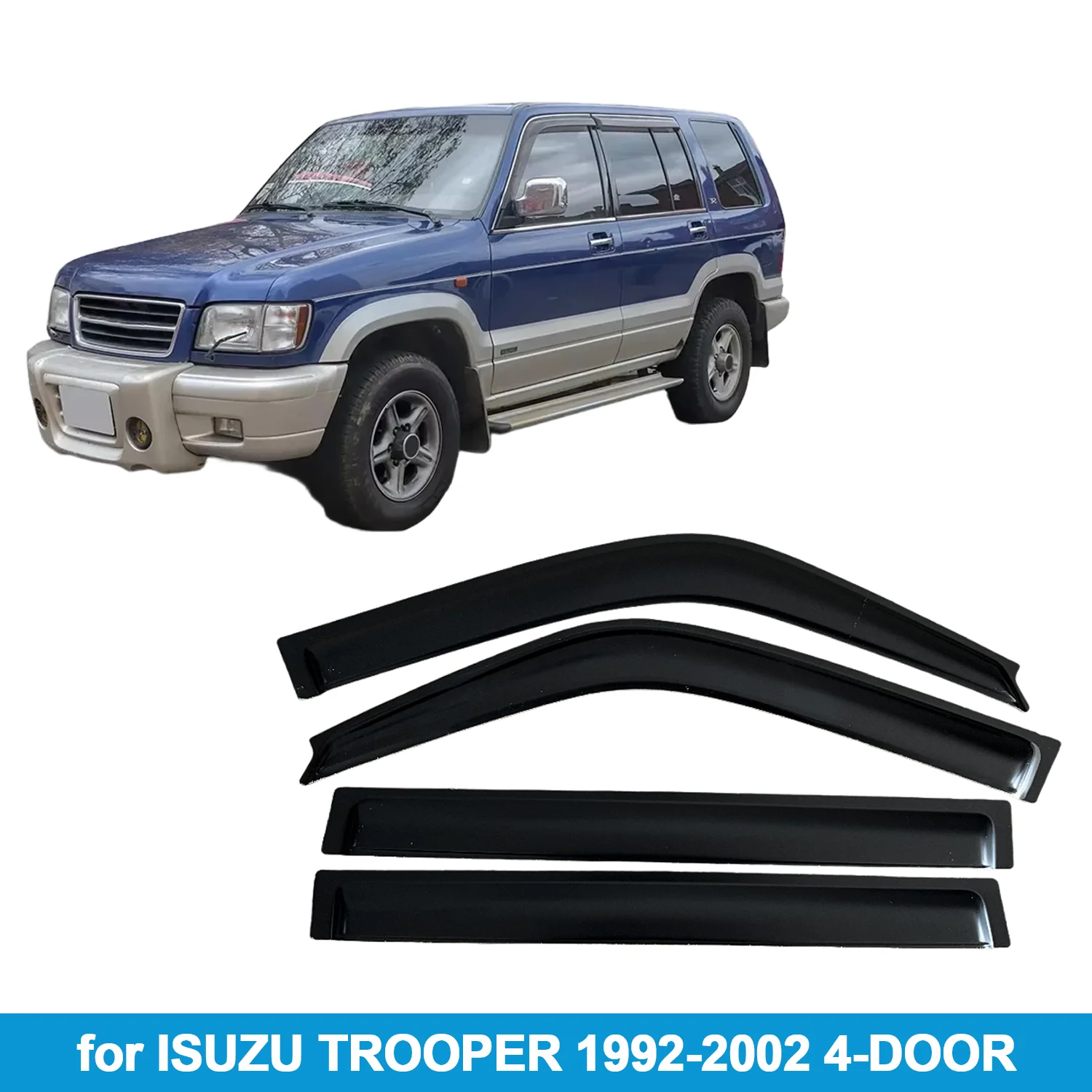 

Window Visor for ISUZU TROOPER 1992 1993 1994 1995 1996 1997 1998 1999 2000 2001 2002 4-DOOR Wind Deflectors Rain Guards Door