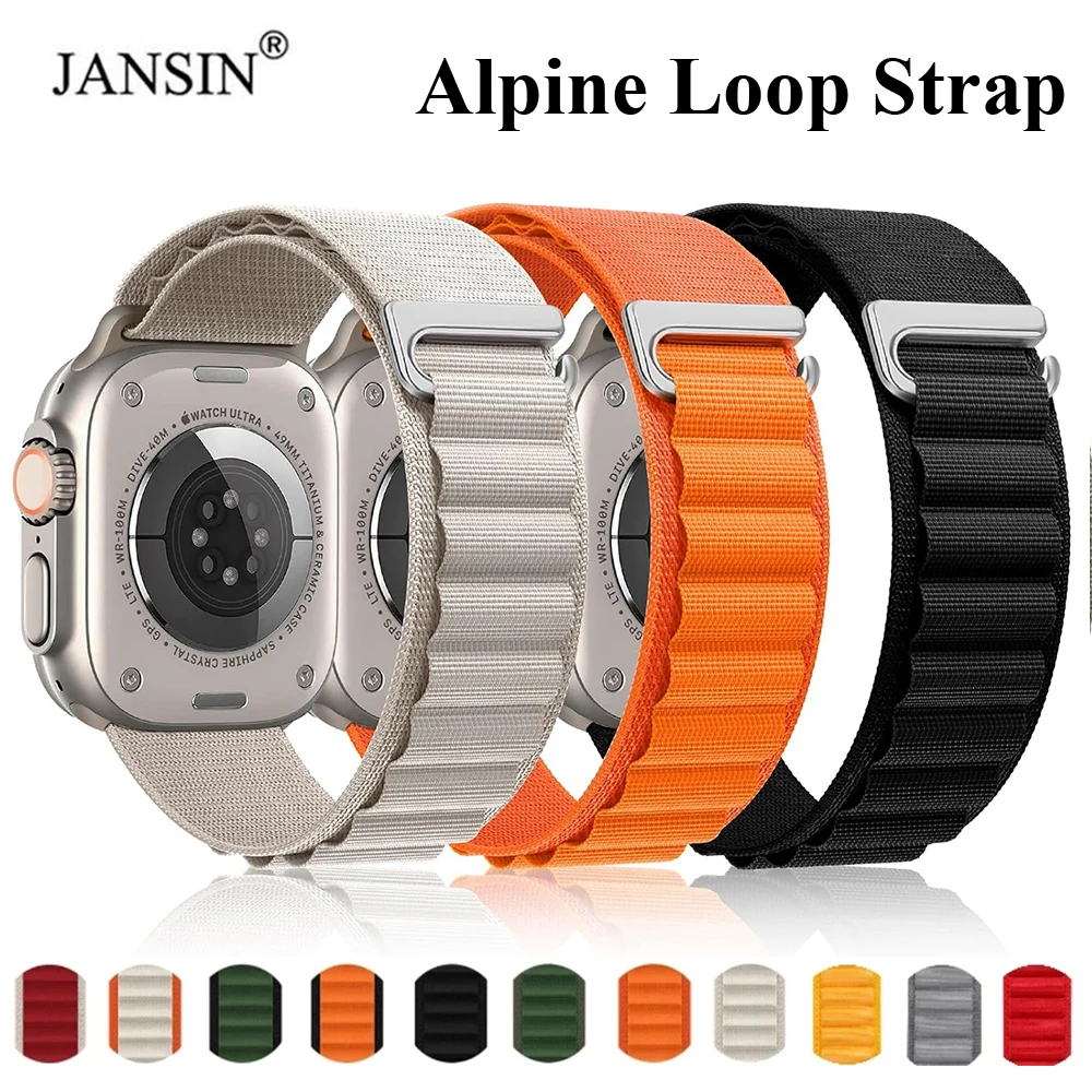 Alpine Loop Strap for Apple Watch Band Ultra 2 49mm 46mm 44mm 40mm 45mm 41mm 42mm 38mm Nylon Bracelet iWatch 10 9 8 7 6 SE Band