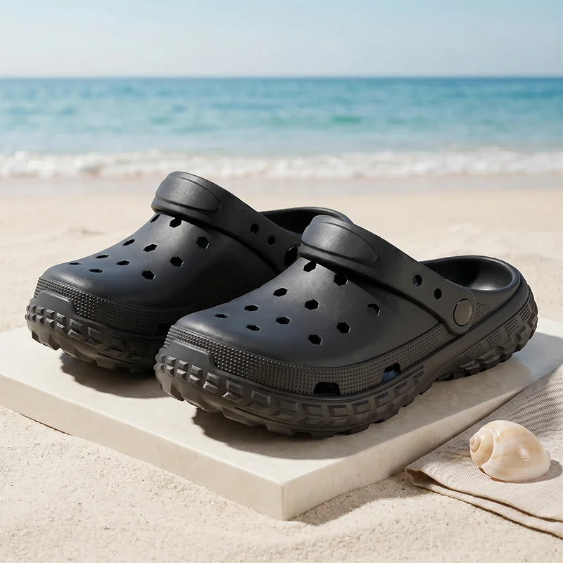 Damen Herren Dicksohlige Clogs Rutschfeste EVA-Plateau-Sandalen Atmungsaktive Lochschuhe Strand-Gartenschuhe Sommer-Freizeitschuhe – Detail 1
