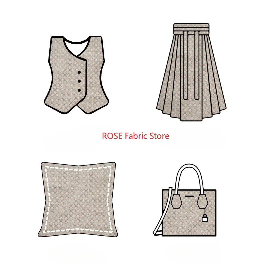 1-метровая золотая шелковая рельефная жаккардовая ткань с геометрическим рисунком, простое платье, юбка, сумка, наволочка, декоративная швейная ткань