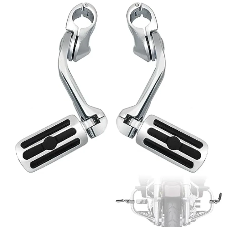 

1.25 Highway Footpegs Adjustable Long Angled Highway Pegs with Mounts for Harley Touring Street Glide Electra Glide Road King S