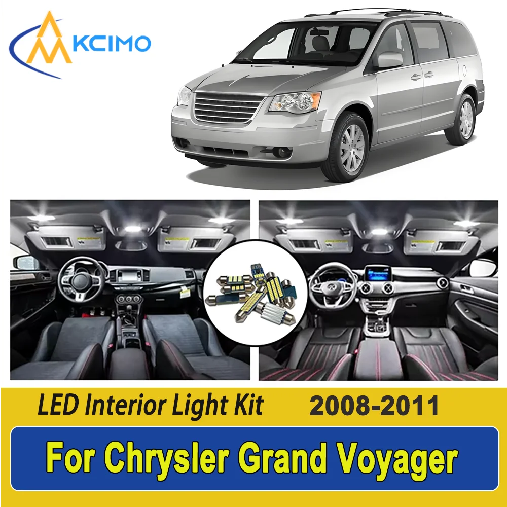 

New Light Bulb For Chrysler Grand Voyager (2008-2011) Premium Bright LED Interior Dome Map Trunk Light Kit Car Led Lamps Canbus